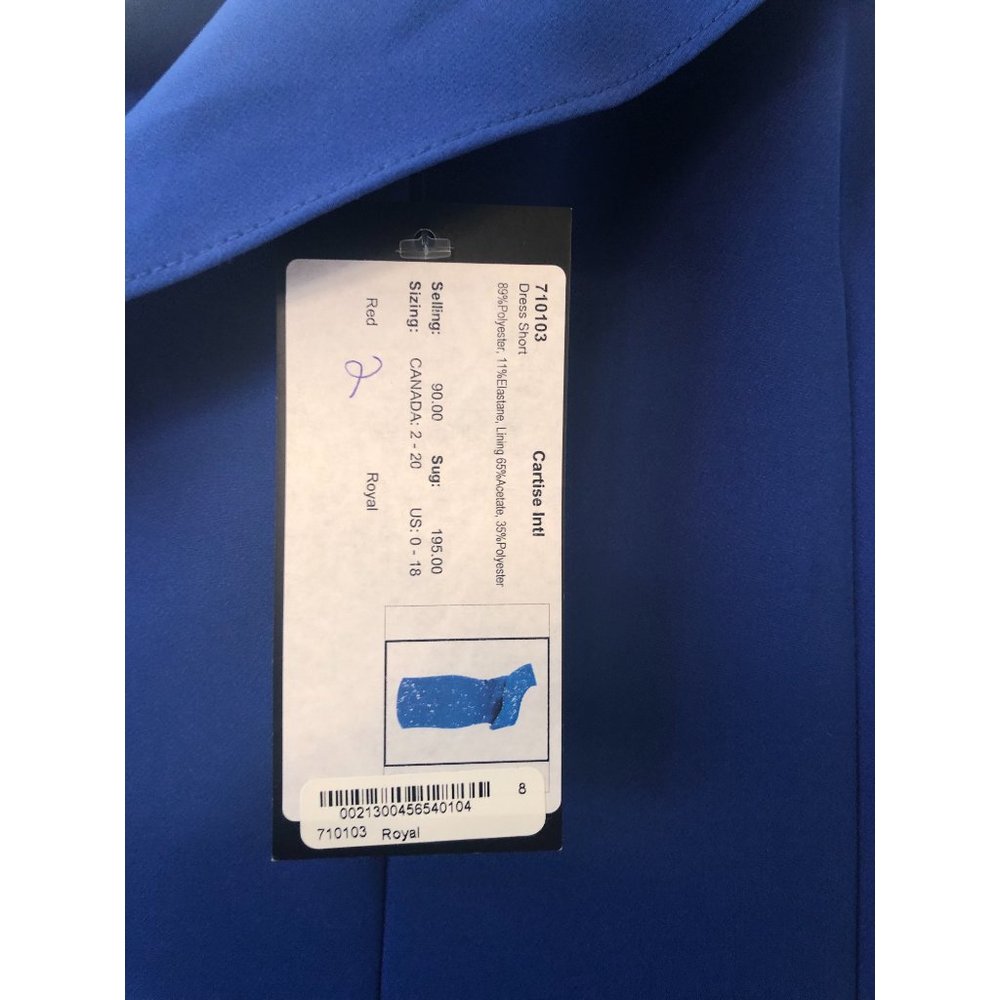 NWT Cartise One-Shoulder Royal Blue Cocktail Dress | Size 6 - Picture 7 of 10